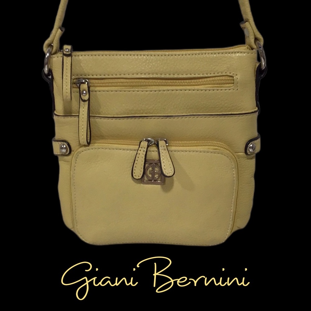 Giani Bernini Leather‎ Crossbody, Yellow